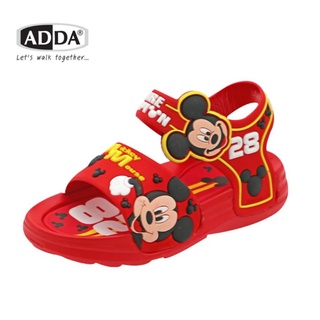 ADDA รองเท้ารัดส้นเด็ก 32E13 รองเท้าแตะแบบรัดส้น ลายมิกกี้เม้าส์ (mickey mouse) รองเท้าแตะหัวโตแบบสวม (ไซส์ 8-13)