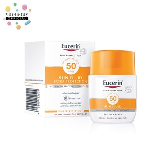 [พร้อมส่ง!!] Eucerin(ยูเซอริน) sun fluid mattifying face SPF50+ PA + ยูเซอริน กันแดดสำหรับผิวหน้า เนื้อฟูลอิดบางเบา