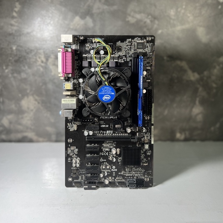 ชุดซีพียูเมนบอร์ด Intel Pentium G3260 + ASROCK H81 PRO BTC (1150)  ใส่การ์ดจอได้ 6 ใบ