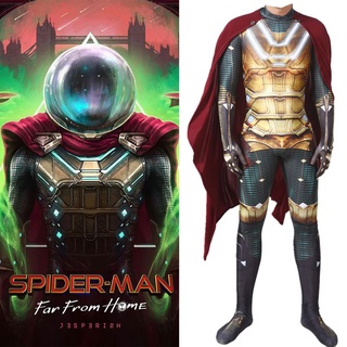 ชุดจั๊มสูท เครื่องแต่งกายฮาโลวีน ลาย Far From Spiderman Home Mysterio Quentin Beck