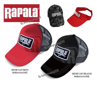 Rapala หมวกกอล์ฟ ผ้าตาข่าย ปรับได้ สีดํา แดง เหมาะกับฤดูร้อน สําหรับผู้ชาย เล่นกีฬาตกปลา