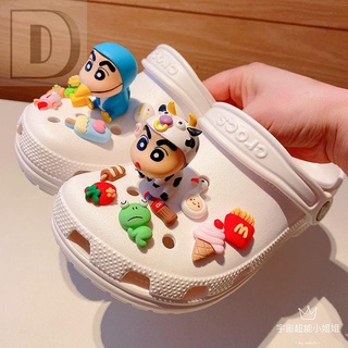 🔥DIY ที่ติดรองเท้า crocs สไตล์น่ารัก ตัวการ์ตูนติดรองเท้า ตกแต่งสวยงาม รูปแบบการ์ตูน ตัวติดรองเท้าหัวโต