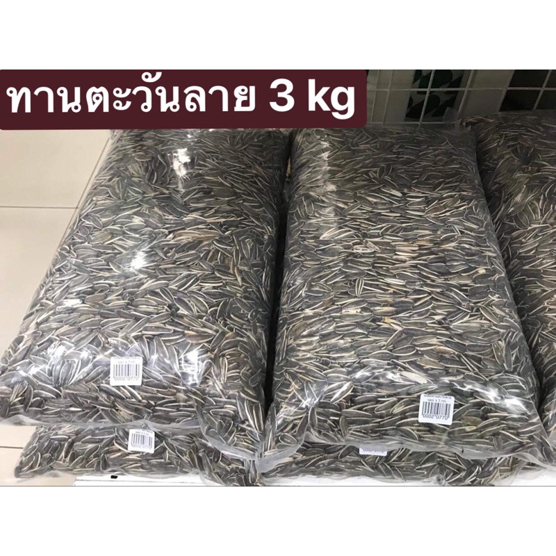 เมล็ดทานตะวันอย่างดี 3กิโลกรัม สำหรับนกแก้วทุกสายพันธุ์.