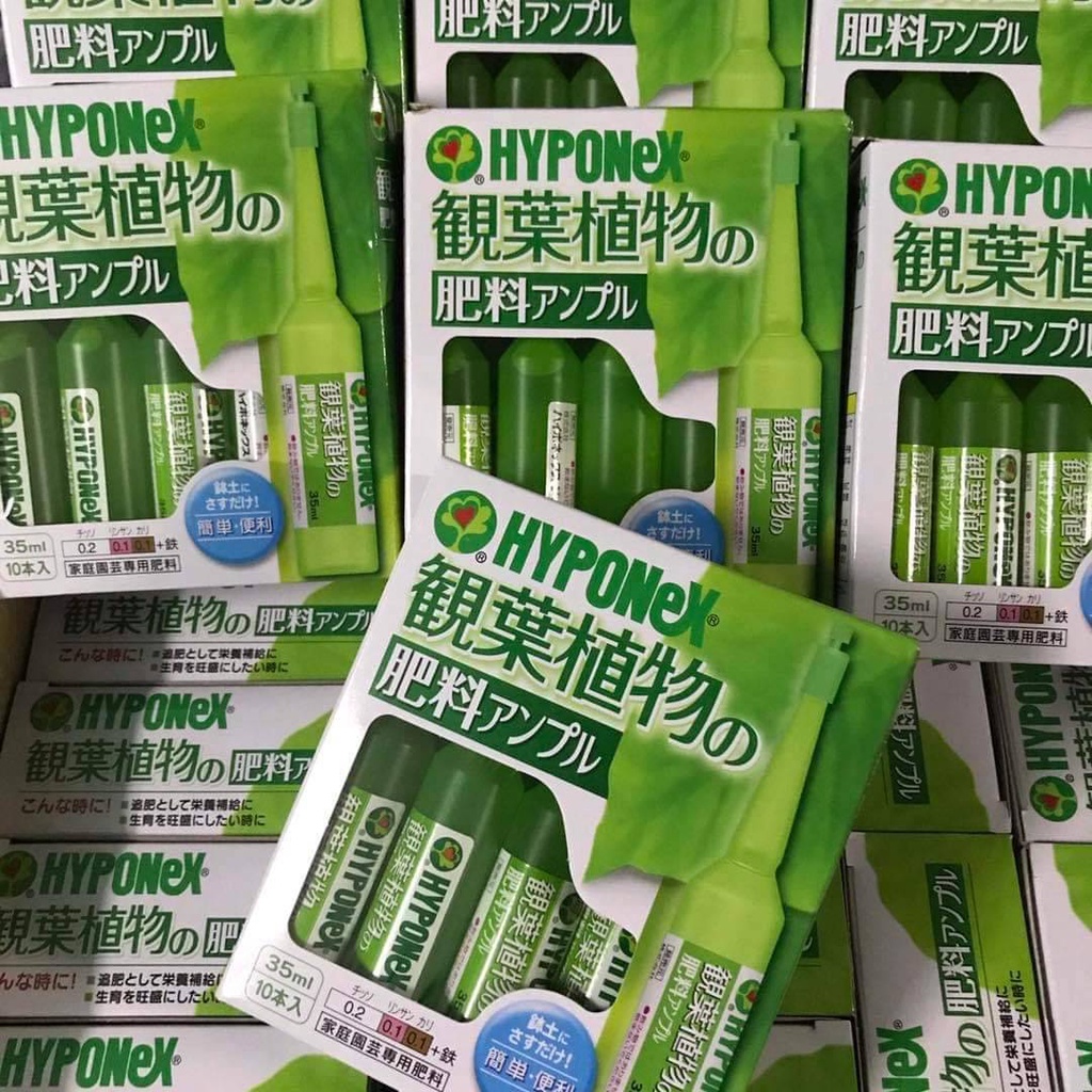 ปุ๋ยน่ำ hyponex  นำเข้าจากญี่ปุ่น สูตรสีเขียวอ่อน เน้นบำรุงใบ ใช้กับไม้ได้ทุกชนิด ไม้ด่าง ไม้เขียว