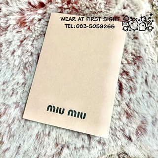 Card miu miu การ์ด แคร์การ์ด การ์ดรองเท้า มิวมิว แท้ 100% - สีชมพู miumiu