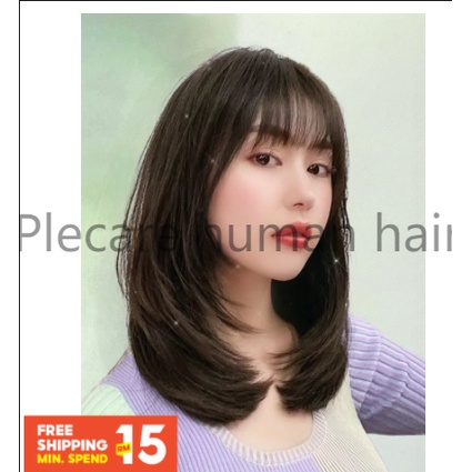 วิกผมบ๊อบสั้นตรง แฟชั่นใหม่ สไตล์บราซิล สําหรับผู้หญิง 16 นิ้ว 40 ซม.