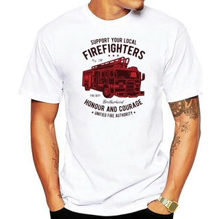 เสื้อยืดผ้าฝ้ายพิมพ์ลายแฟชั่น เสื้อยืดคอกลม พิมพ์ลายโลโก้ Fire Fighters Truck Feuerwehrmann สีขาว สําหรับผู้ชาย 2022