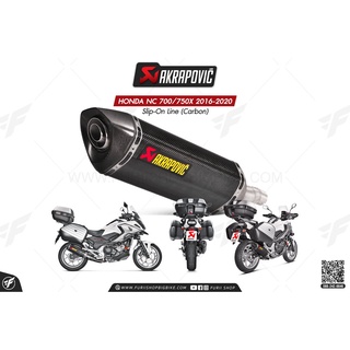 ท่อแต่ง Akrapovic Exhaust Slip-On Line (Carbon) New shape HONDA NC 700/750X 2016-2020