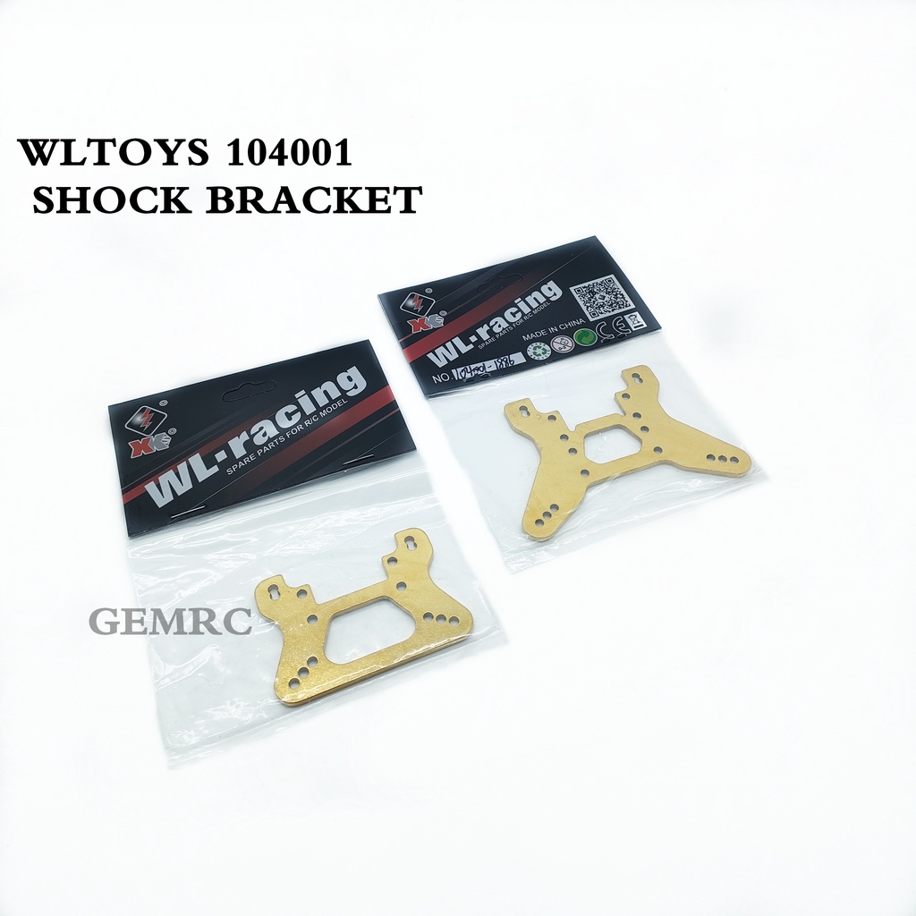 Wltoys 104001 รถ อาร์ซี ขายึดโช้คอัพด้านหน้าและด้านหลังเดิม 104001-1885 104001-1886อุปกรณ์เสริมชิ้นส