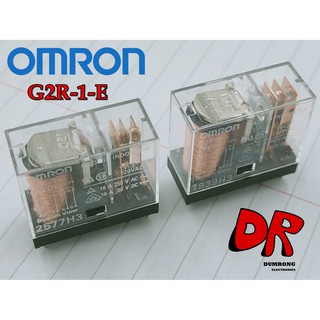 (1 ชิ้น) รีเลย์ G2R-1-E DC 12V 24V Relay 8 ขา 2x5A PCB ยี่ห้อ OMRON แท้ Original G2R-1-E-12VDC G2R-1-E-24VDC