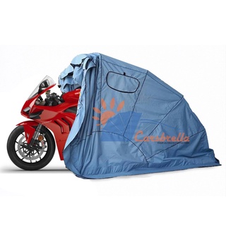 เต็นท์จอดสำเร็จรูป CARSBRELLA รุ่น BIKE สำหรับรถมอเตอร์ไซค์ขนาดใหญ่ ผ้า ,UV  ป้องกันแสงแดด ฝุ่นและสิ่งสกปรก‎