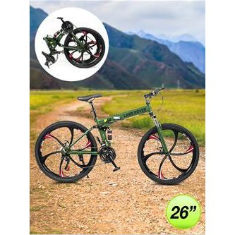 จักรยานเสือภูเขาพับได้ขนาด 26 นิ้ว : สีเขียว