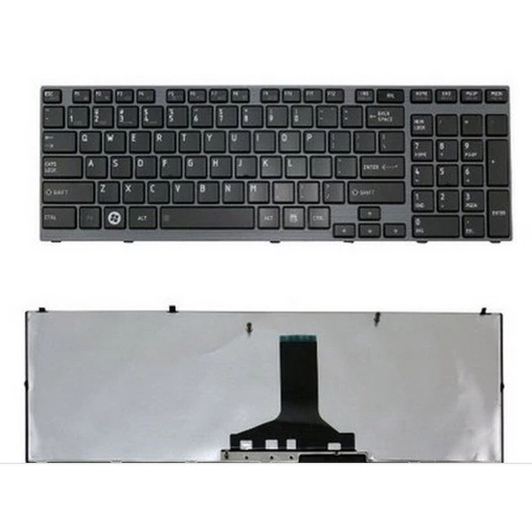 คีย์บอร์ด KIBOT KEYBOD TOSHIBA SATELLITE SATELLITE P750 P750D P755 P755D P770 BLACK BACKLIT FRAME