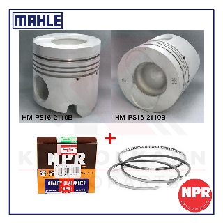 MAHLE ลูกสูบ+แหวน NPR สำหรับ HINO V8 รุ่นเครื่อง F17E-L