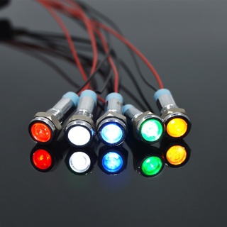 1PCS 6mm LED Mini Metal Indicator Light Signal Lamp Thread Metal 6V 12V 24V 220V Pilot Sealing