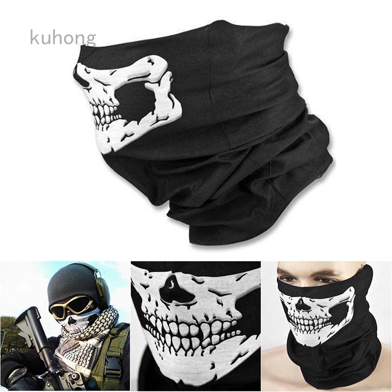 Skull Mask Skeleton Motorcycle Biker Scarf Face Neck Bandana Ski Paintball Snood
