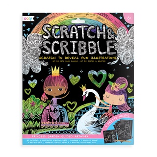 OOLY  - Scratch &amp; Scribble Art Kit กระดาษขูดสีรุ้ง ศิลปะสำหรับเด็ก (มีให้เลือก 6 ลาย)