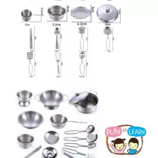 ชุดของเล่นครัวสแตนเลส ชุดครัวของเล่น