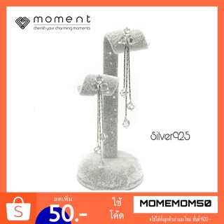 Moment ต่างหู C0001-S ก้านเงินแท้ 92.5% Nickle Free