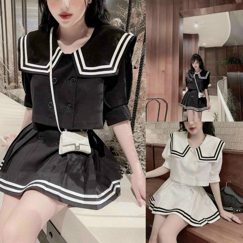 Vietnam GIRL FASHION 2IN1 SET WEAR SCHOOL STYLED 两件套装