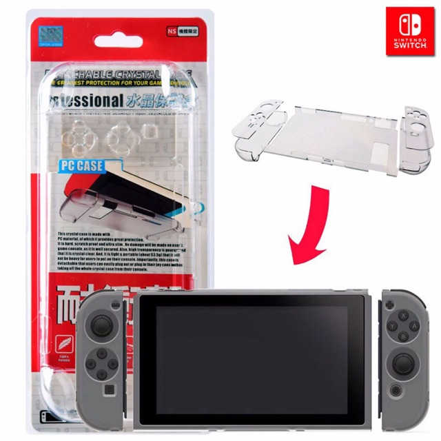 เหลือเพียง 2 ชิ้นเท่านั้น Nintendo Switch Crystal Case กรอบใสสำหรับ Nintendo Switch (ใส่ Dock ได้)