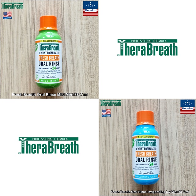 THERABREATH Fresh Breath Oral Rinse Icy Mint น้ำยาบ้วนปาก 473ml