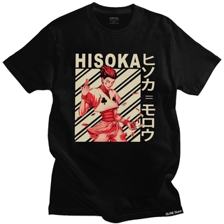 T-shirt  Hisoka Morow Hunter X Hunter เสื้อยืดลําลอง ผ้าฝ้าย 100% แขนสั้น คอกลม พิมพ์ลายการ์ตูนมังงะ สําหรับผู้ชาย LHZYS