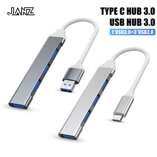 4 in 1 อะแดปเตอร์ฮับแยก Type-C USB3.0 5Gbps ความเร็วสูง 4 พอร์ต OTG