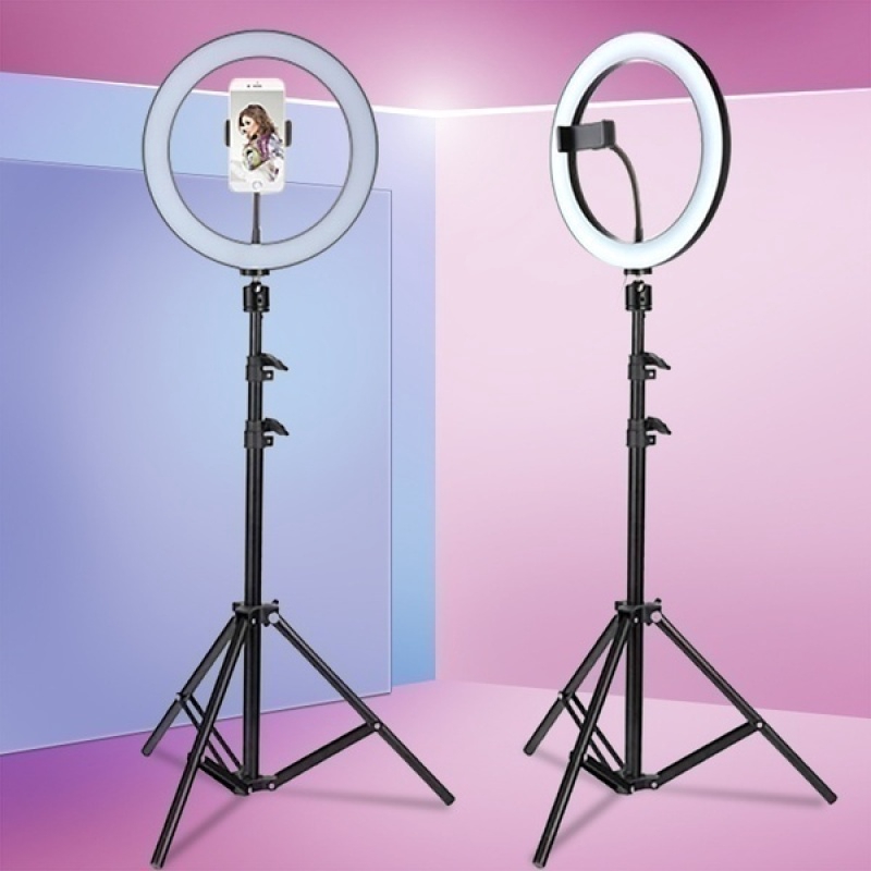 ขายส่ง ไฟ ไฟไลฟ์สด ไฟวงแหวน LED ไฟสด ไฟถ่ายรูป ไฟไลฟ์สดมีขาตั้งไฟ โหมดไฟ 3 สี / 10 ระดับความสว่าง 16cm ring light