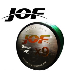 [[ PongFishing ]] สายสีเขียว Super PE X-9 Fiber from Japan 100 ม. by JOF สายพีอีถัก9 สายคุณภาพ เนื้อสายนุ่มเนียน