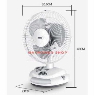 Sunca พัดลมชาร์จไฟพร้อมไฟฉาย อเนกประสงค์ ใช้ไฟตรง ชาร์จไฟ พกพาสะดวก รุ่น Sunca - 296D