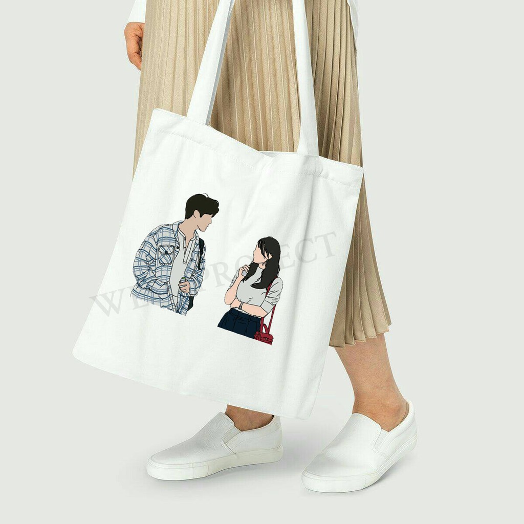 CANVAS TOTE BAG / กระเป๋าโท้ตผู้หญิง / HOMETOWN TOTE BAG Cha-Cha-Cha Korea