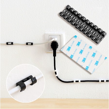 Cable Management Organizer Desk and Workstation Clips Cable Management Stand USB Charging Data Cable