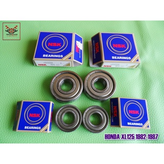 "NSK" HONDA XL125 year 1982-1987 FRONT &amp; REAR WHEEL BEARING SET “JAPAN“ NSK  // ลูกปืนล้อ หน้า-หลัง ของแท้ งานญี่ปุ่น