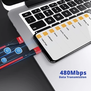 Fonken 3A สายเคเบิลแม่เหล็ก USB ชาร์จเร็ว สายชาร์จ Type C