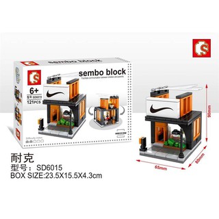 ตัวต่อ ชุด SEMBO BLOCK : Mini Street building : SD6015 จำนวนตัวต่อ 121 ชิ้น