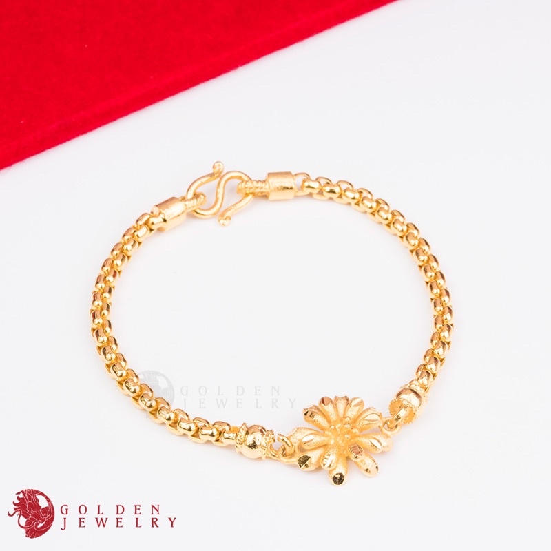 GDJ สร้อยข้อมือทอง หนัก 1 บาท / ค้าส่ง ทองโคลนนิ่ง ทองไมครอน ทองหุ้ม ทองเหลืองชุบทอง ทองชุบ GDB011
