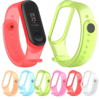 สายนาฬิกาข้อมือซิลิโคน 6 สีสําหรับ Xiaomi Mi Band 6 5 4 3