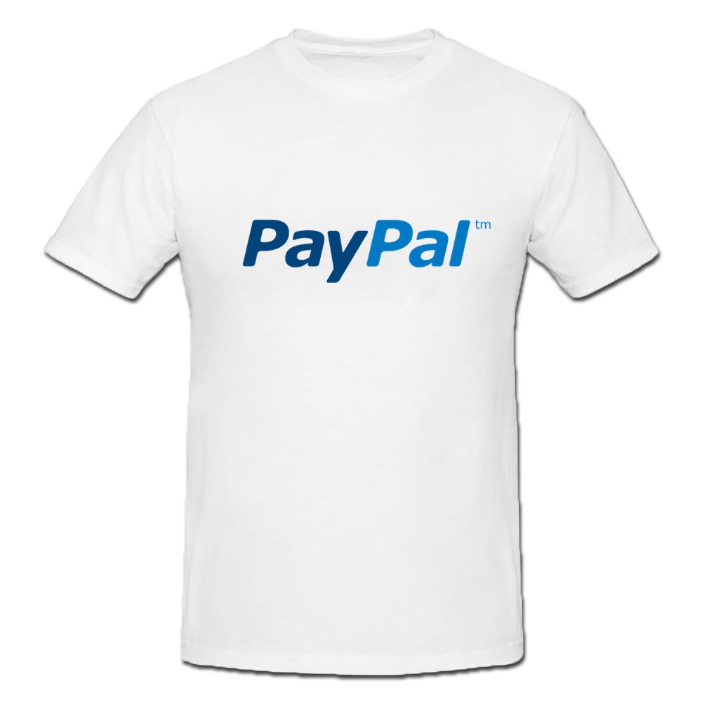 PAYPAL Tshirt Unisex ผ้าฝ้ายคุณภาพสูง 100%