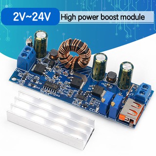 โมดูลพาวเวอร์ซัพพลาย Dc Step Up Boost Converter 2-24v to 3-30v 4A 80w CC CV ปรับได้ 3.7V 6V 9V 12V พร้อม USB