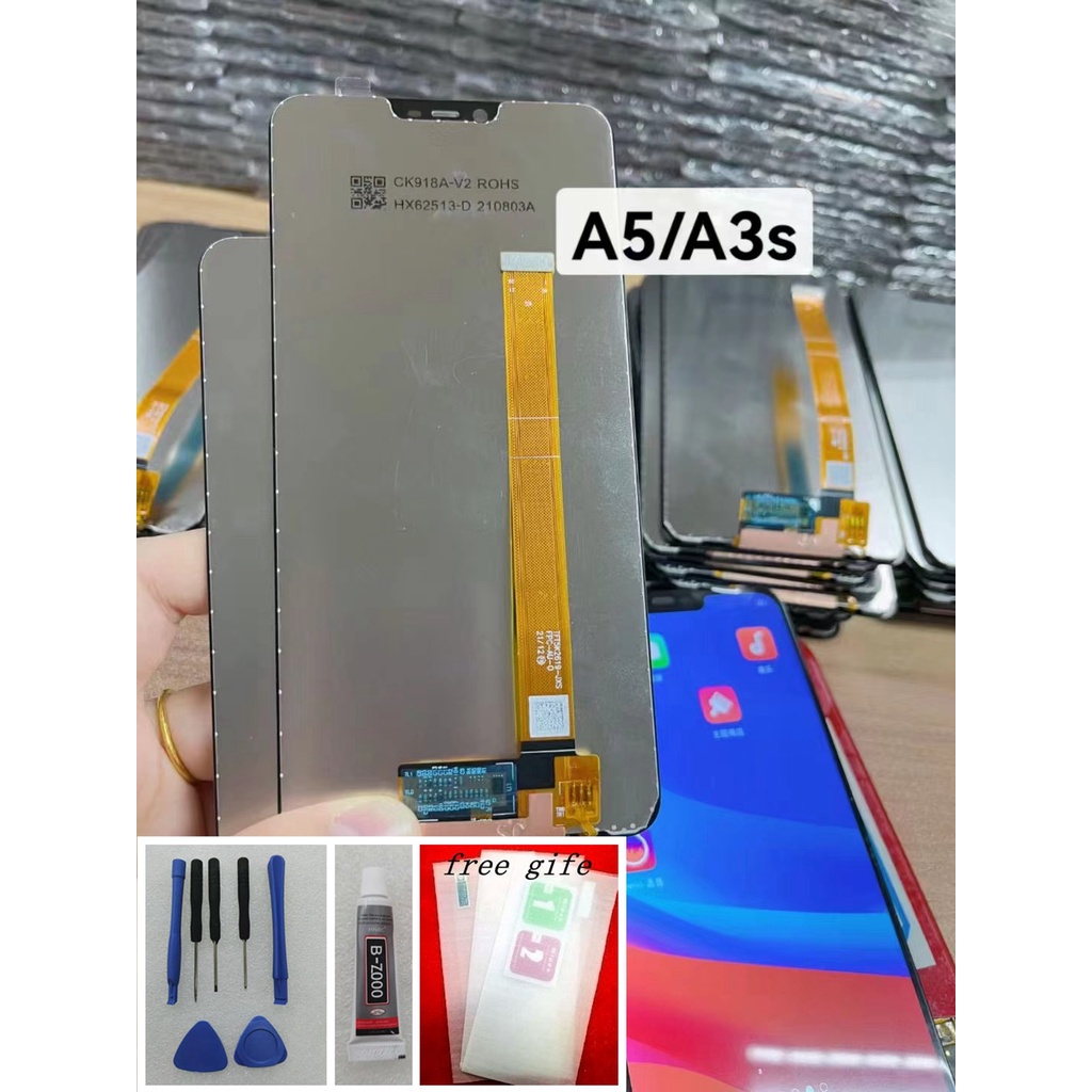 หน้าจอสัมผัส LCD สําหรับ OPPO A5 A12E Relame 2 C1 AX5 A3S