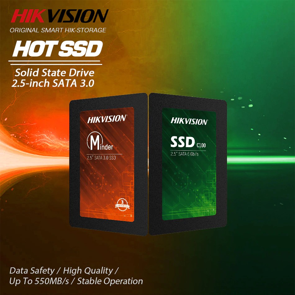 240 GB SSD (เอสเอสดี) HIKVISION C100 / R/W up to 550/502Mbps. ประกัน 3 ปี