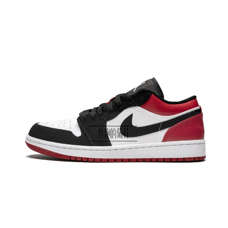 Nike Air Jordan 1 Low Black Toe Red Aj1 Cut 116 ราคาท ด ท ส ด