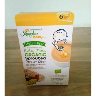 Xongdur baby Instant Brown Rice Powder (Banana + Pumpkin) (1 Box) 20g x 6 Sachets