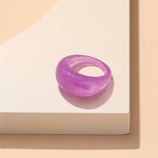 แหวนอคริลิคสีม่วง Purple resin ring