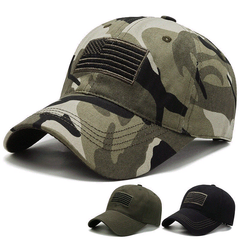 ผู้ชาย USA ธงพรางหมวกเบสบอลกองทัพเย็บปักถักร้อยยุทธวิธี Snapback พ่อหมวกชายฤดูร้อนกีฬา Trucker หมวก