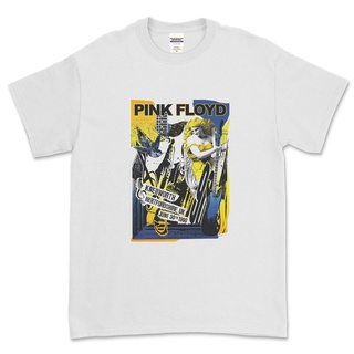 คอลูกเรือเสื้อยืดคอกลมPink FLOYD - LIVE AT KNEBWORTH 1990 / BAND เสื้อยืดผ้าฝ้ายแท้