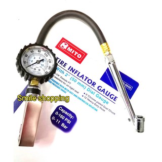 MITO หัวเติมลม+เกจ์วัดลม MITO tire inflator gauge Mi5040