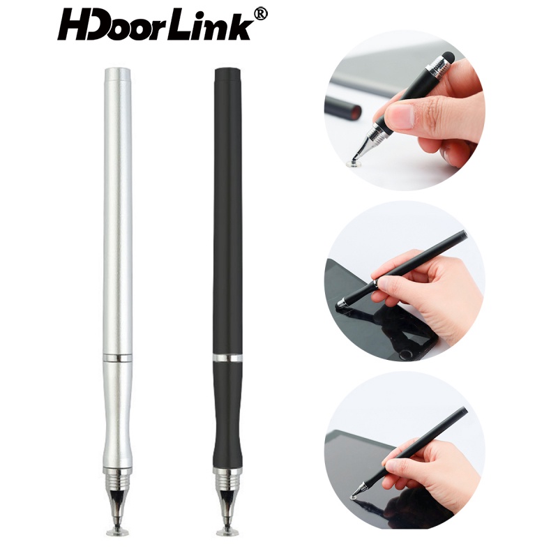 Hdoorlink ปากกาสไตลัส 2 In 1 สากล สําหรับโทรศัพท์ แท็บเล็ต หน้าจอสัมผัส ปากกาวาดภาพ ดินสอ Capacitive สําหรับ Android Samsung Pad