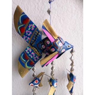 โมบายปลาตะเพียน โมบายลม โมบายแขวน Wind Chime Mobile Hanging Fish Model Home Décor Handmade Gift Fish-04